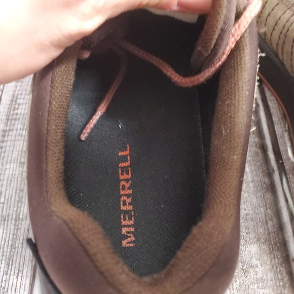 Women's Merrell J90608 Gore-Tex Waterproof Hiking Shoes Vibram Brown Size 10 - Picture 10 of 15